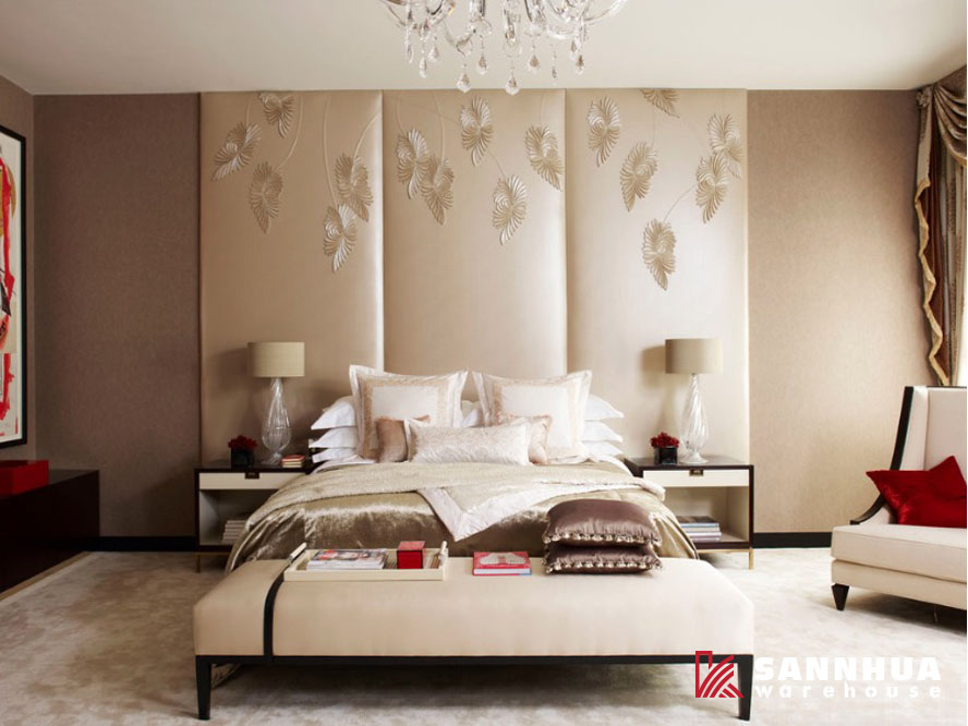 Làm mới không gian phòng ngủ thư giãn cùng headboard sáng tạo